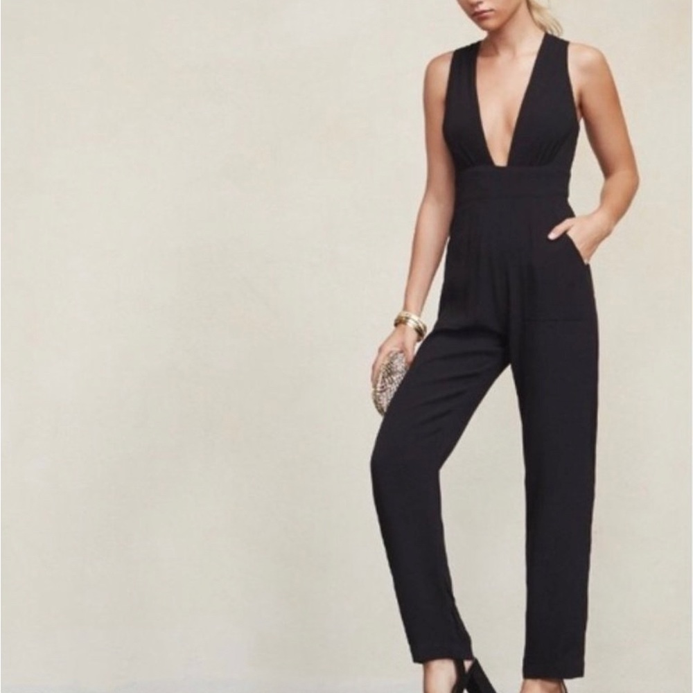 Reformation Cecile Plunge Jumpsuit
